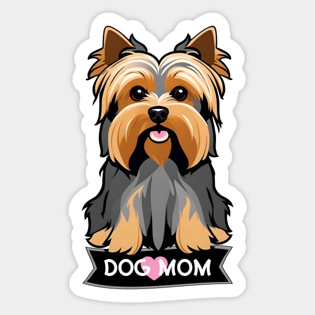 Yorkshire Terrier Dog Mom Design For Yorkie Moms Sticker by LittleBean